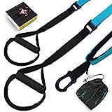 FITOP Allenamento Sospensione, Workout Set per Suspension Fitness Body Training Incluso Ancoraggio per Porta Supporto & Cinghia di Fissaggio per Qualsiasi Tipo di Utente Nylon Carico Fino a 500kg