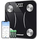 Bilancia Pesapersone Digitale Professionale, INSMART Bilancia Impedenziometrica Smart Bluetooth con 13 Indici di Misurazione Pesa Persone, Massa Grassa e Magra, BMI, Massa Muscolare o Ossea, 180KG