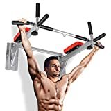 ONETWOFIT Barra con Supporto da Muro Barra per Esercizi Chin Up Stazione Domestica da Allenamento Completa Body Trainer con Occhiello Punching Bag per Power Boxing OT066