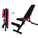 CCLIFE Panca Regolabile pieghevole panca pesi Panca Regolabile Multifunzione Panca per Addominali panca fitness casa per Allenamento, Color:Nero-019