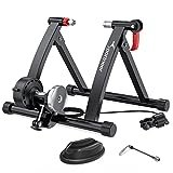 Rullo Bici, Sportneer Rullo per Allenamento, Ruote Bici Rulli Bici Magnetico 6 Impostazioni di Resisitenza in Acciaio per Bicicletta con Ruota di riduzione del Rumore per Esercizio al Chiuso