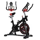 ISE Bici da Fitness Ergonomica, Bicicletta Cyclette da Allenamento, Volano di Inerzia 10 kg, Salvaspazio & Silenzioso Fitness, Max.120 kg, SY-7802
