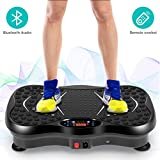 EVOLAND Piastre di potenza di vibrazione, macchina a piastre di vibrazione con altoparlante Bluetooth, 5 modalità di programma, vibrazione fitness trainer, 300 libbre carico massimo (B)