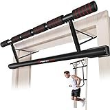 Occasione unica! Barra trazioni 4in1 inclusive Dip Bar & Power Ropes, sbarra per porta pieghevole KS500, montaggio sicuro per casa senza viti, barra per Fitness, Crossfit incl. eBook. (KS500)