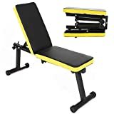 sogesfurniture Panche Regolabili,Panca Pieghevole per Il Fitness,Panca per Sollevamento Pesi e Sollevamento Pesi da casa, Panca per Esercizi con manubri,BHEU-PSBB003