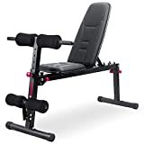 Ultrasport TR-5 Pro Compact, panca pieghevole, panca professionale e attrezzo sportivo multifunzione per casa, utilizzabile come curlpult, attrezzo fitness con comoda imbottitura