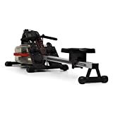 CAPITAL SPORTS Rowlympic - Vogatore ad Acqua, Allenamento Omogeneo e Delicato su Articolazioni, Guida Scorrevole 115 cm, Resistenza Idrica Regolabile con Riempimento, Alluminio, Nero Lucido