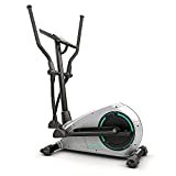 Bluefin Fitness CURV 2.0 Bicicletta Ellittica da Casa | Cross Trainer | Esercizi di Step | Air Walker | Compatta | Console Digitale LCD | Bluetooth | App Smartphone | Nero e Grigio Argento