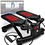 Sportstech Stepper Fitness STX300 2in1 con Elastici incl, Movimento Laterale e Rotante valido Sia per Principianti Che esperti, Ottimo per utilizzo a casa e con Display Multifunzione (STX300)