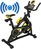 Bluetooth Cyclette Allenamento Indoor Bike ciclette per casa bici Nero Sports