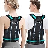 Fascia Posturale Spalle Schiena Uomo: Lombare Supporto Postura Donna - Busto Schiena Dritta Correttore Postura Tutore - Cintura di Correzione Della Postura Regolabile Nero M