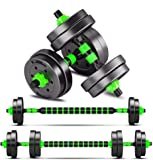 BCBIG manubri pesi palestra regolabili set Uomini e Donne kit per flessioni bilanciere e manubri 2 in 1 coppia completo,10kg(5kg*2)